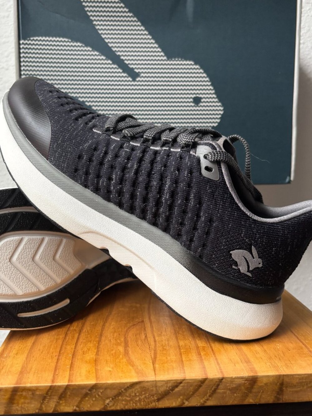 Rabbit Dream Chaser Running Shoes Mens 8.5 RMSDC-1 Black White NIB Daily Trainer